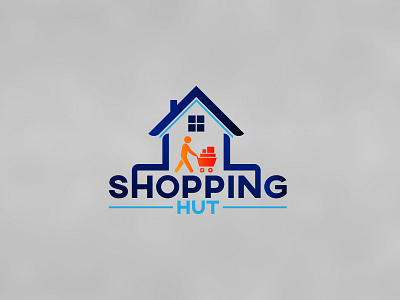 Shopping Hut Logo for a Local Client abstract artwork branding design dribbleartist flat illustration illustrator logo typography vector