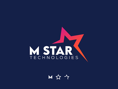 M STAR Technologies Logo Branding Modern Feel