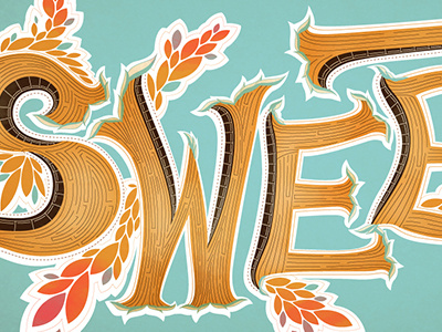 Sweet hand done type hand drawn type vector