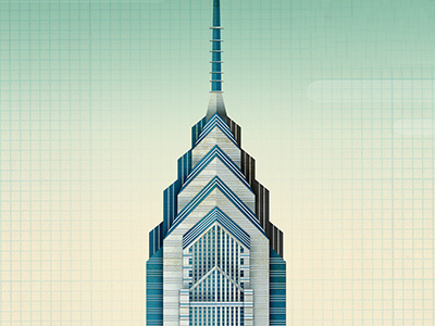 The PHL Project - One Liberty Place architecture city hall illustration philadelphia phl the phl project vector