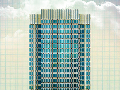 Municipal Services Building - Philadelphia architecture illustration municipal services philadelphia philly vector
