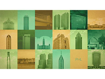 PHL Project Wallpaper architecture illustration pattern philadelphia philly vector