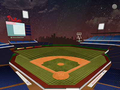 Citizens Bank Park citizens bank park philadelphia phillies baseball vector illustration sky sports