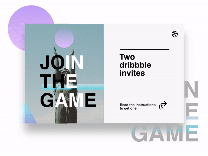 2 Dribbble Invites 🏀 animation dribbble invision invisionapp invitations invites transition