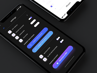 Settings Page ⚙️- DailyUI 007 daily daily challange daily ui daily ui 007 dark settings settings page