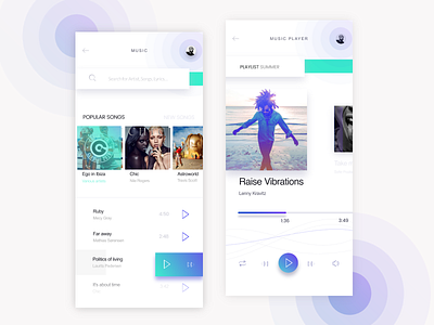 Music Player - DailyUI 009 daily 100 daily challenge daily ui dailyui 009 mobile music music player music player ui ui