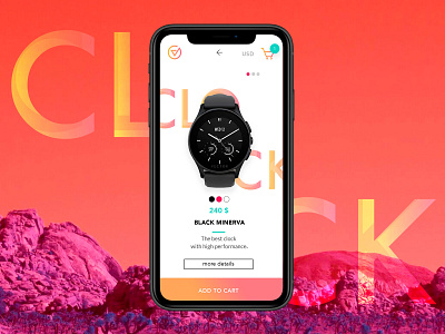 E-Commerce Shop - Single Item clock color daily ui daily ui challange dailyui 012 e commerce mobile mobile app single item swatch ui