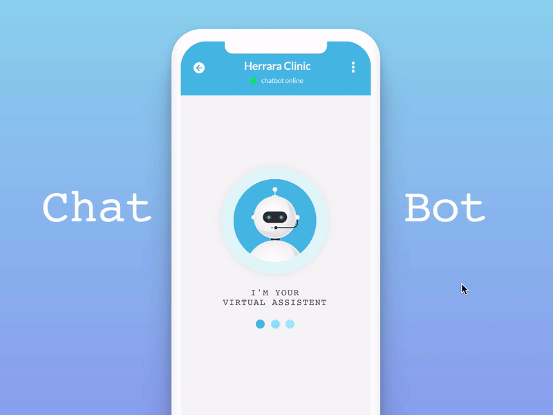 Chatbot 🤖- DailyUI 013 animation chat bubble chatbot daily 100 challenge dailyui dailyui 013 direct message invision invisionapp mobile mobile app transition