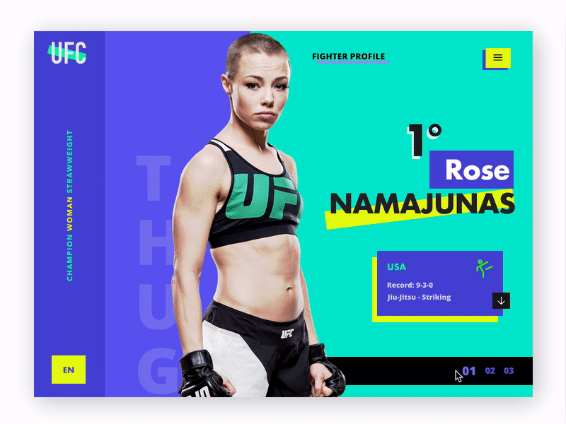 Leaderboard - Champion Woman 🥊 animation champion daily 100 challenge daily ui daily ui challange dailyui design fighter invision invisionapp invisionstudio leaderboard slide slide design strong transition ufc ui woman