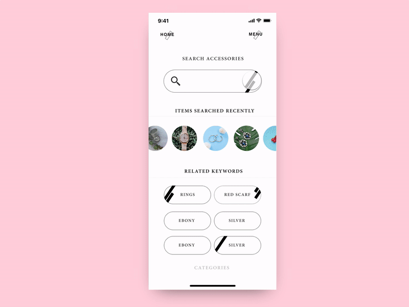 Search 🔎 - dailyUI 022 animation app daily 100 challenge daily ui challange dailyui dailyui 022 design invision invisionapp invisionstudio mobile mobile app prototype search search box ui