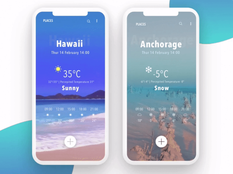Weather App - DailyUI 037 animation app daily daily 100 challenge daily ui daily ui 037 daily ui challange dailyui dailyui 037 design mobile mobile app prototype transition ui video video background weather weather app weather forecast