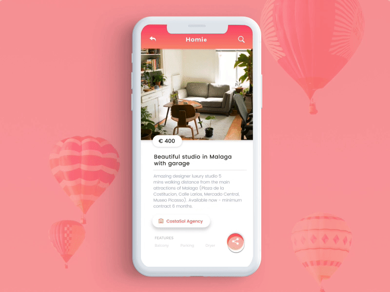 Favorites #044 - Rent Home 🏠❤️ animation app daily 100 challenge daily ui 044 daily ui challange dailyui dailyui 044 dribbble favorite favorites home app invision invisionapp invisionstudio mobile mobile app preferences prototype rental app ui