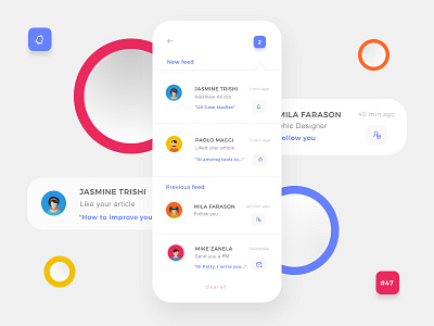 Activity Feed #047 by Patrizia Slongo ️ on Dribbble