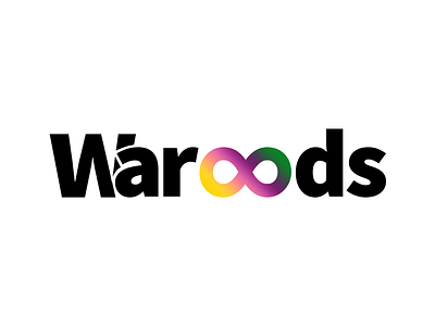 LOGO - WAROODS conception design plat flat design logo logo flat design noir et blanc