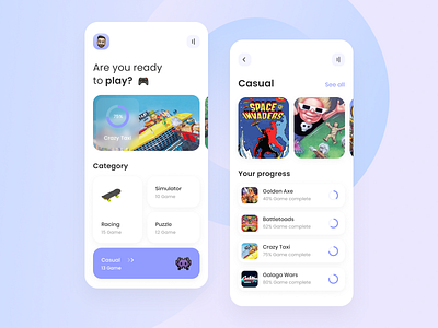 Play Gaming Concept 🎮 casual casual games concept design flat game gaming play ui ux