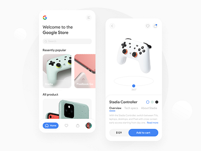 Google Store concept add to cart cart checkout concept delivery design ecommerce ecommerce shop figma google payment pixel product product design shop shopping shopping cart stadia store