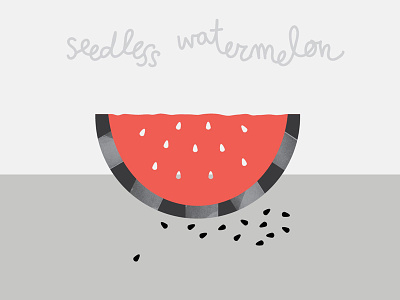 Seedless Watermelon fruit graphic illustration seedless summer watermelon