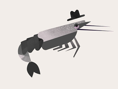 Shrimp (one image a day nr 18) geometric graphic hat illustration prawn shrimp texture