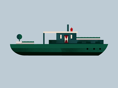 Houseboat amsterdam boat canal geometric houseboat illustration nautical