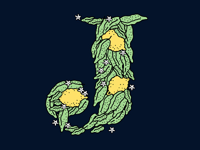 Lemon tree botanical illustration lemon lemon tree typography