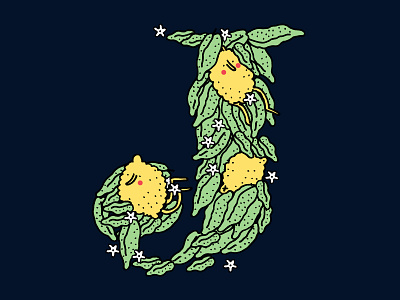 A little less serious lemon tree botanical illustration lemon lemon tree typography