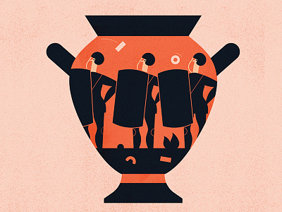 Greek tragedy 2015 | Protest crisis greece greek art illustration vase