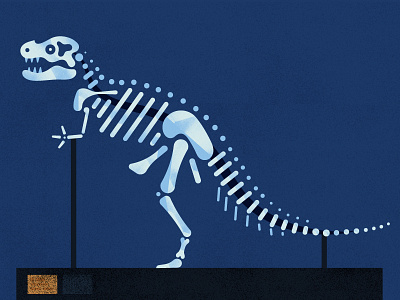 Tyrannosaurus Rrrrex dinosaurs illustration skeleton trex tyrannosaurus