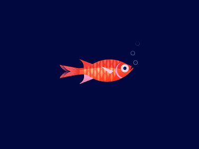 Little Red Fish animals fish illustration