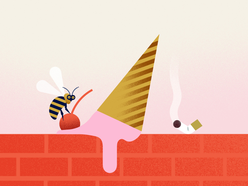Bees in the City character design urban farming bees honey beekeepers illustration