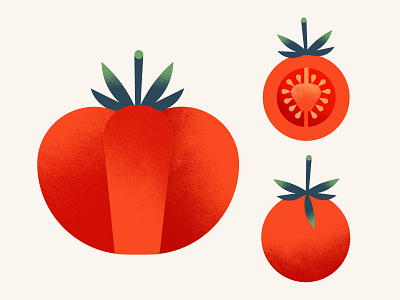 The Greenery | Tomatoes food illustration red texture tomatoes vegetables