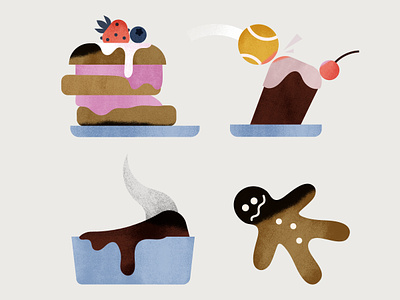 Homebaking cake food illustration texture
