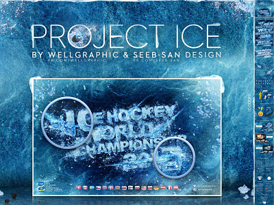 PROJECT ICE artwork blue coding cold color design development effect hockey ice icicle layout light snow sport text typography water web webdesign website winter