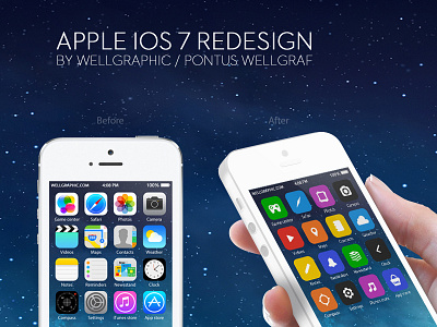 Apple Ios7 Icons Redesign Wellgraphic app apple clean edit flat gui interface ios layout redesign ui