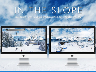 IN THE SLOPE - 5120px winter madness artwork cold creative download nature photo manipulation photoshop snow wallpaper winter