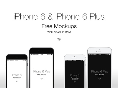 Apple iPhone 6 and iPhone 6 Plus Mockup PSD
