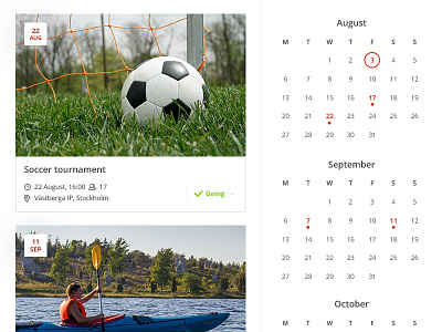 Friendo - Event Feed & Calendar appdesign calendar feed ui uidesign userexperience userinterface ux uxdesign webdesign
