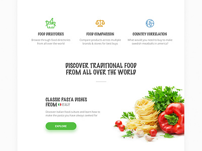 Foodiscover - Features appdesign ecommerce food groceries landing ui uidesign userexperience userinterface ux uxdesign webapp