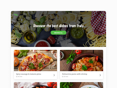 Foodiscover - Discover Dishes card ecommerce food groceries interface ui userinterface ux web webdesign