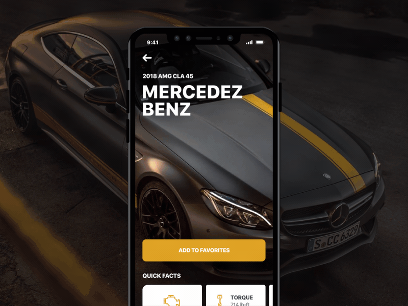 Vehicle Profile - iPhone X Top Bar Transformation animation app car cta gif interaction interface iphonex swipe ui ux