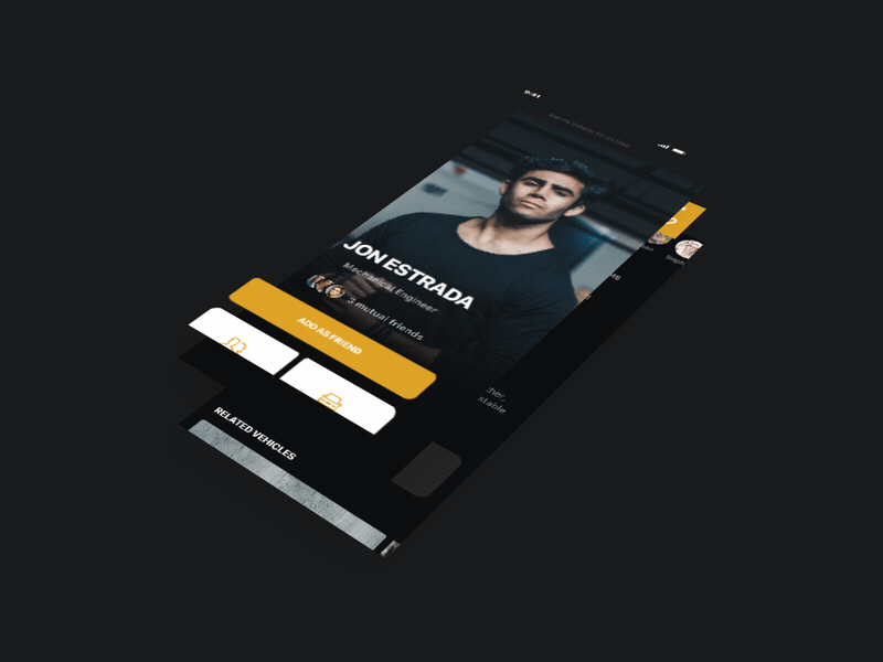 User Profile Transition - Layering & Process interaction ui profile app interface userprofile iphonex animation gif avatar motion social