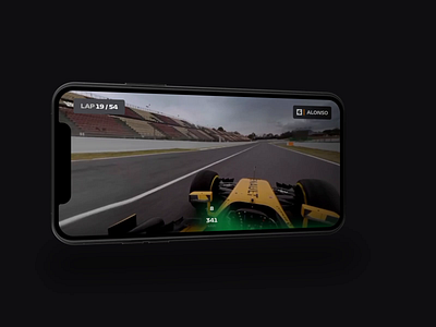 Formula 1 - 360 Video Playback 3d after effects animation ar augmented reality automotive car device formula 1 gif gyroscope interface motion sport stream ui user interface ux video viewing