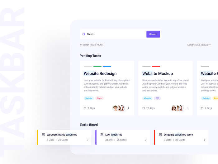 Task Management System by RH | Web & Mobile App Design, Landing Pages