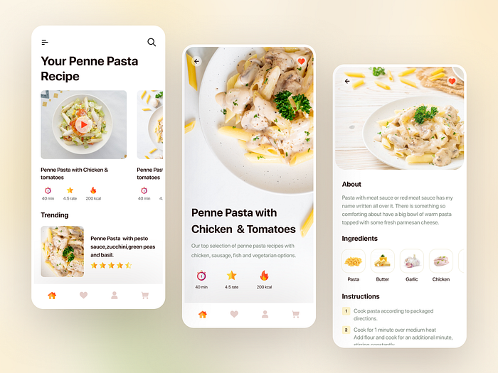 Cooking Recipe App by RH on Dribbble