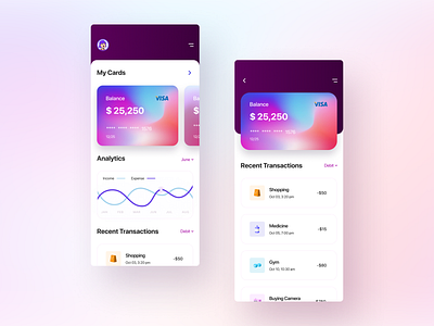 Micro-Interaction Personal Financial App TRON by RH on Dribbble