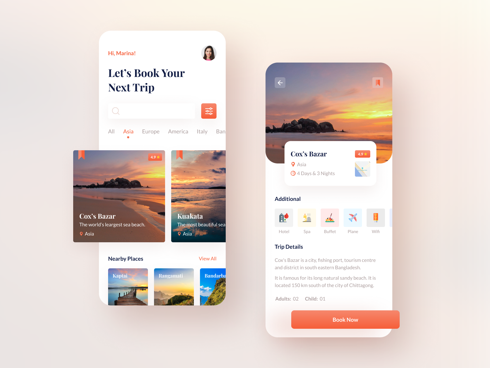 Trip Mate - Booking App 2020 trend trendy flat clean dribbble best shot popular vector icon uidesign design ux ui typography minimal