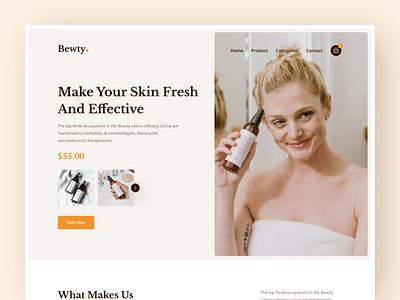 Bewty - Product Landing Page Header