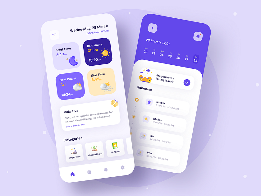 Ramadan App by RH on Dribbble