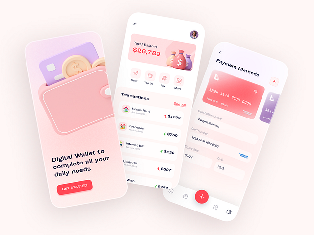 Wallety - Your Digital Wallet by RH on Dribbble