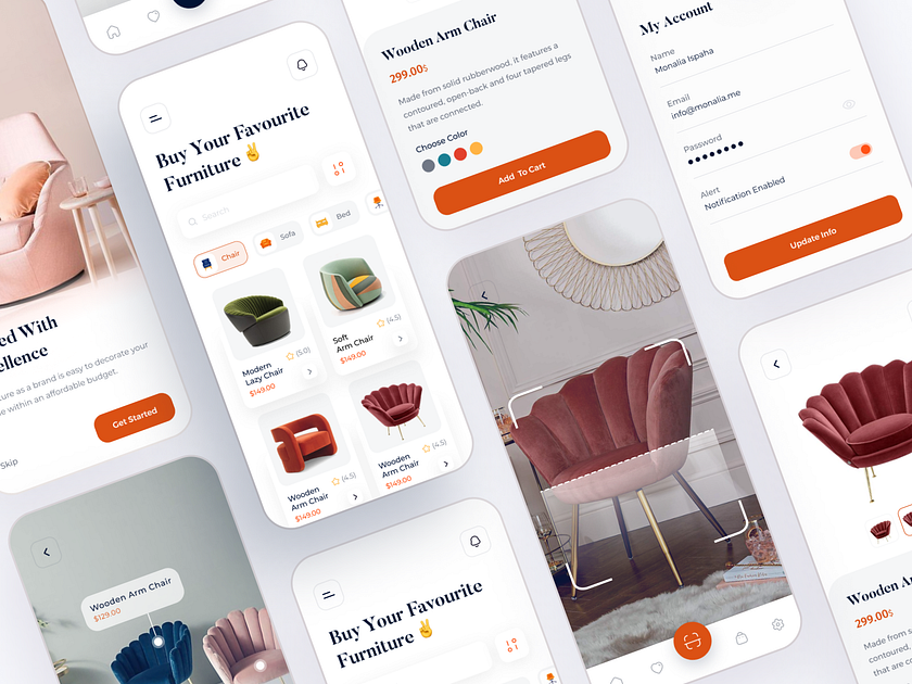 Furnichair - Furniture Ecommerce App UI Kit by RH on Dribbble