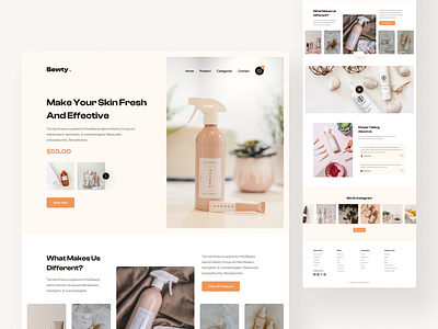 Bewty Product Landing Page by RH for Piqo Design on Dribbble